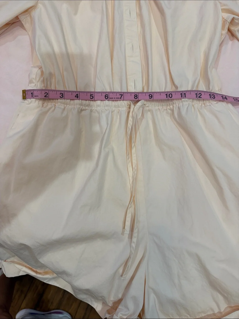 J. Crew light pink Button-Front Linen-Blend Romper